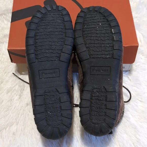 Propet Delaney Brown Suede Leather Lace Up Boots Size 6.5 Wide - Picture 9 of 12